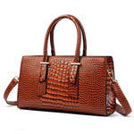 Load image into Gallery viewer, Women&#39;s Fashion Retro Crocodile Pattern All-match Shoulder Messenger Bag - BrandBoxs
