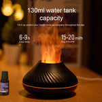 Load image into Gallery viewer, Newest RGB Flame Aroma Diffuser 130Ml 3d Colorful Flame Humidifier Fire Volcano Diffuser Flame
