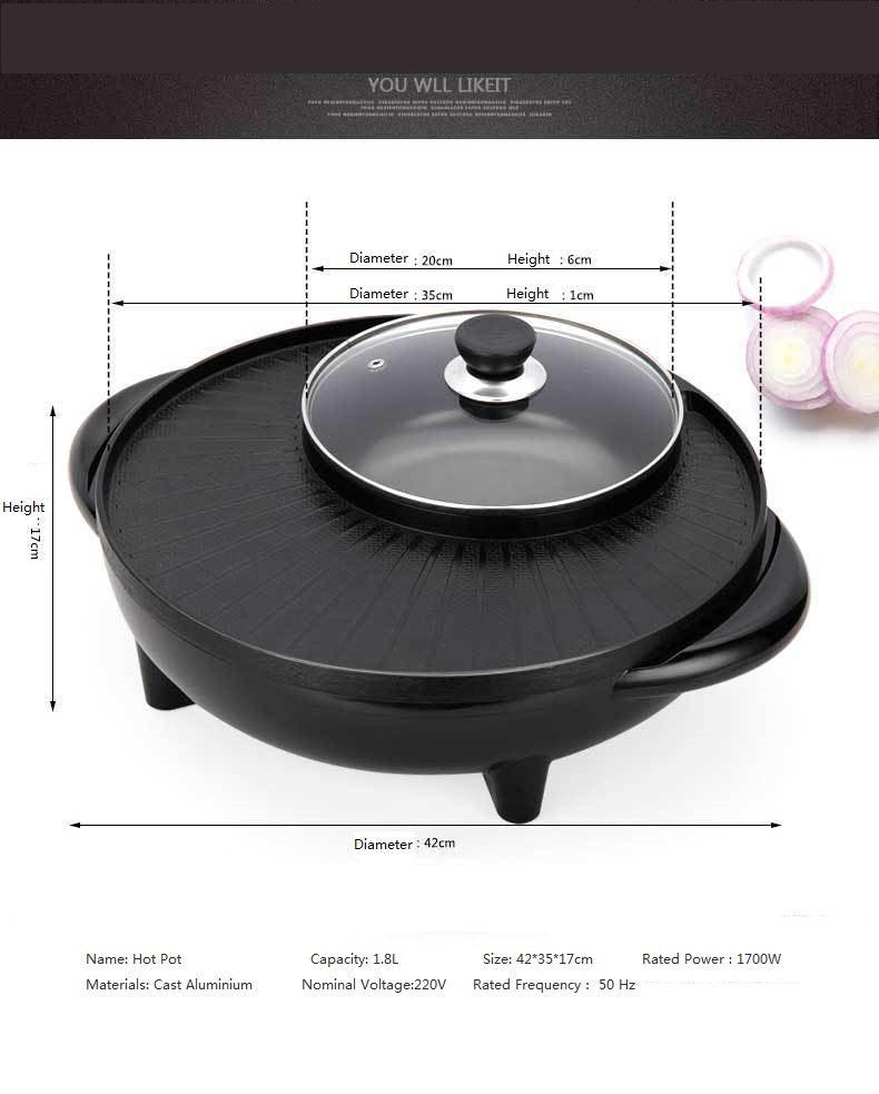 Multifunctional Pot Electric Grill - BrandBoxs