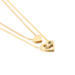 Load image into Gallery viewer, Love Titanium Steel 18K Gold Mother&#39;s Day Double-layer Necklace
