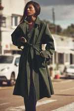 Load image into Gallery viewer, Women&#39;s Loose Long Trench Coat And Overcoat With Strap - BrandBoxs
