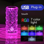 Load image into Gallery viewer, Crystal Rose Lamp Atmosphere Creative Led Table Lamp - BrandBoxs
