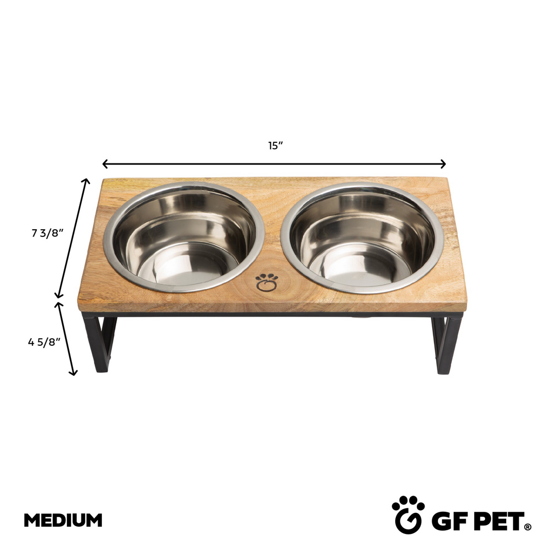 Wood & Metal Elevated Feeder - BrandBoxs