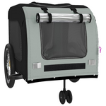 Load image into Gallery viewer, vidaXL Pet Bike Trailer Black and Gray Oxford Fabric and Iron - BrandBoxs
