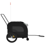 Load image into Gallery viewer, vidaXL Pet Bike Trailer Black and Gray Oxford Fabric and Iron - BrandBoxs
