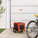 Load image into Gallery viewer, vidaXL Pet Bike Trailer Orange and Black Oxford Fabric&amp;Iron - BrandBoxs
