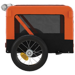 Load image into Gallery viewer, vidaXL Pet Bike Trailer Orange and Black Oxford Fabric&amp;Iron - BrandBoxs
