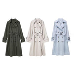 Load image into Gallery viewer, Women&#39;s Loose Long Trench Coat And Overcoat With Strap - BrandBoxs
