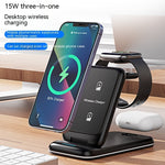 Load image into Gallery viewer, 3-in-1 Wireless Charger Foldable Removable Charger
