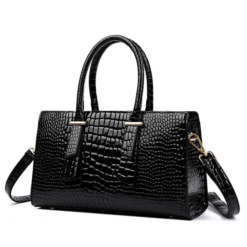 Women's Fashion Retro Crocodile Pattern All-match Shoulder Messenger Bag - BrandBoxs