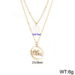 Load image into Gallery viewer, Love Titanium Steel 18K Gold Mother&#39;s Day Double-layer Necklace
