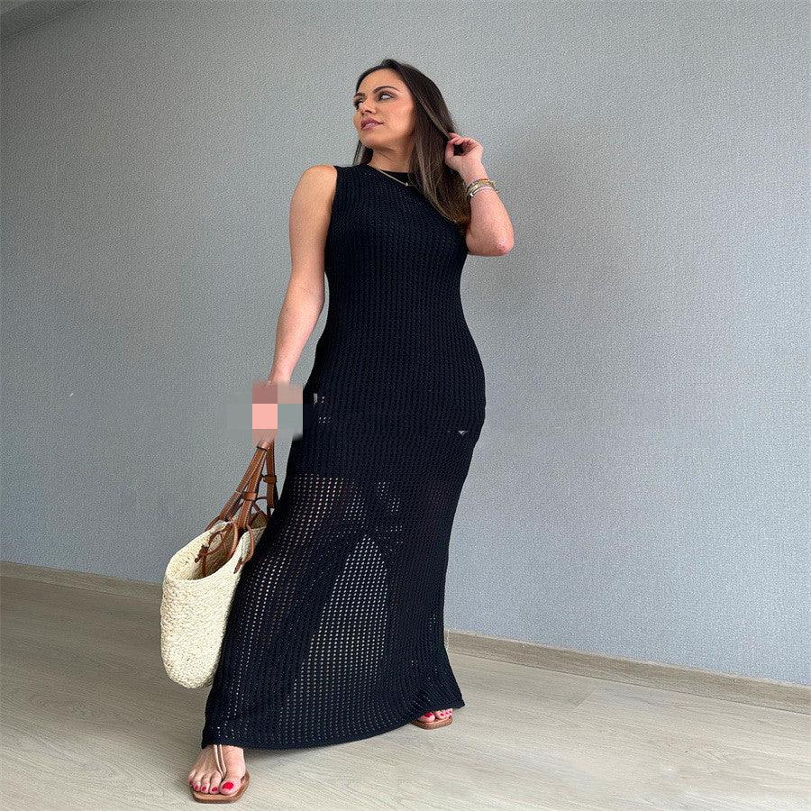 Women's Spring And Summer Beach Knitted Dress - BrandBoxs