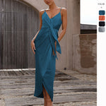 Load image into Gallery viewer, Women&#39;s Fashion Solid Color Sling French Dress
