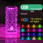 Load image into Gallery viewer, Crystal Rose Lamp Atmosphere Creative Led Table Lamp - BrandBoxs
