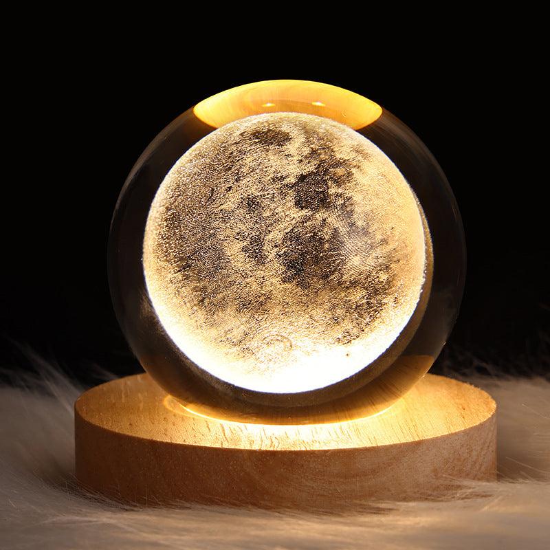 Luminous Starry Sky And Planets Crystal Ball Small Night Lamp - BrandBoxs